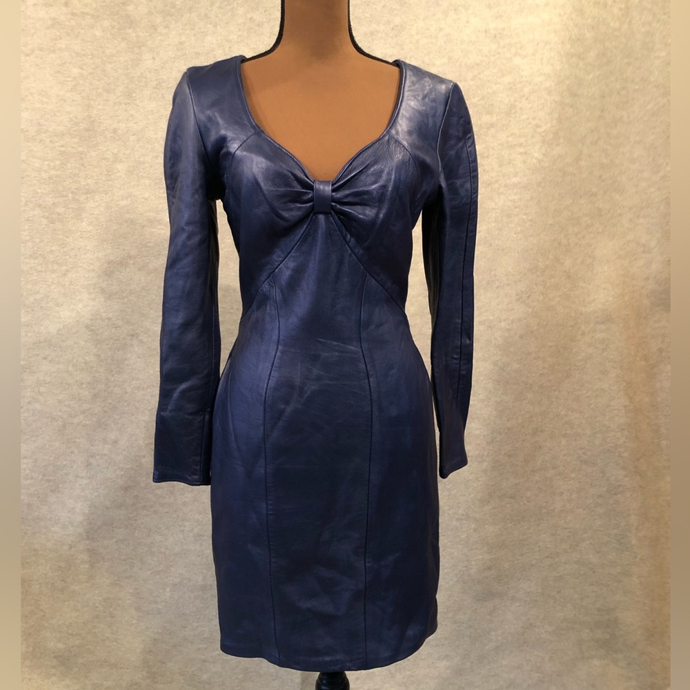 💙✨ Pearlized Dark Blue Lambskin dress ✨💙